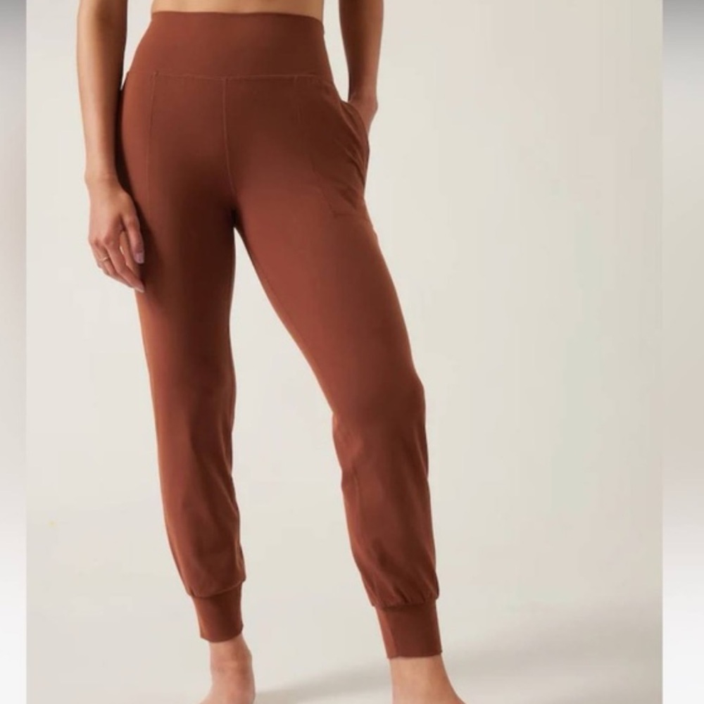 Athleta High Rise Salutation Jogger Clay Rust Orange Brown XL Tall